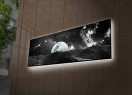 Wallity Lienzo Decorativo Iluminado con LEDs 30x90 cm Multicolor
